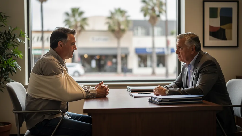 Injured client meeting with an attorney in Culver City
