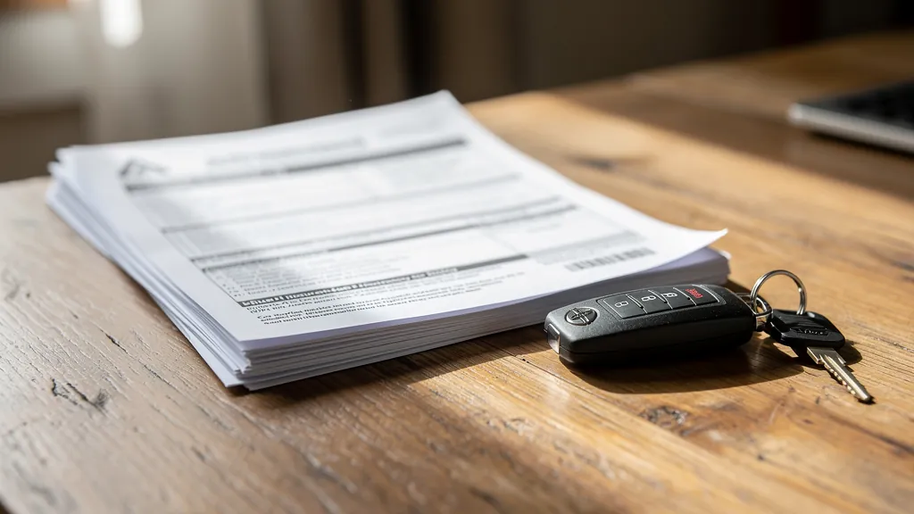 Auto insurance policy paperwork