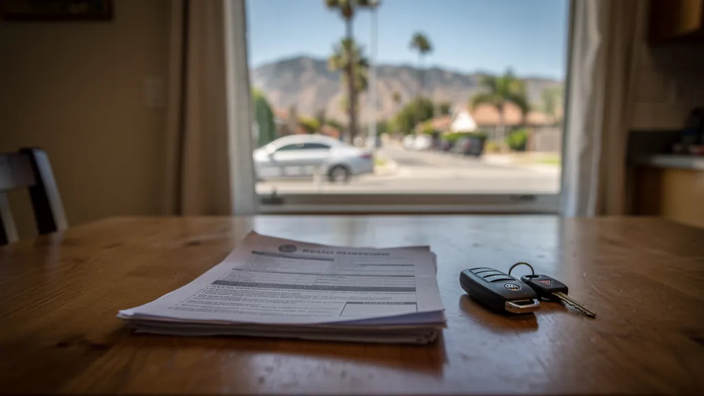 Auto insurance policy and claim paperwork in Glendale