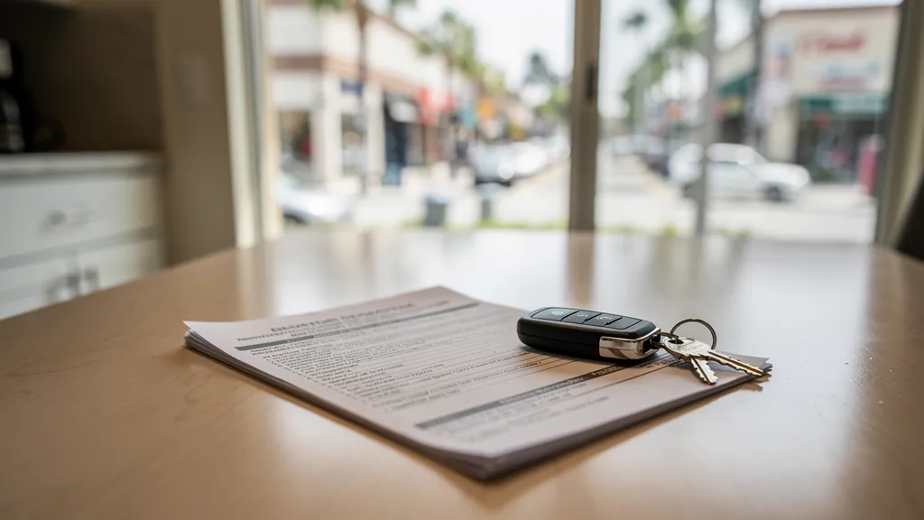Auto insurance policy and claim paperwork in Sherman Oaks
