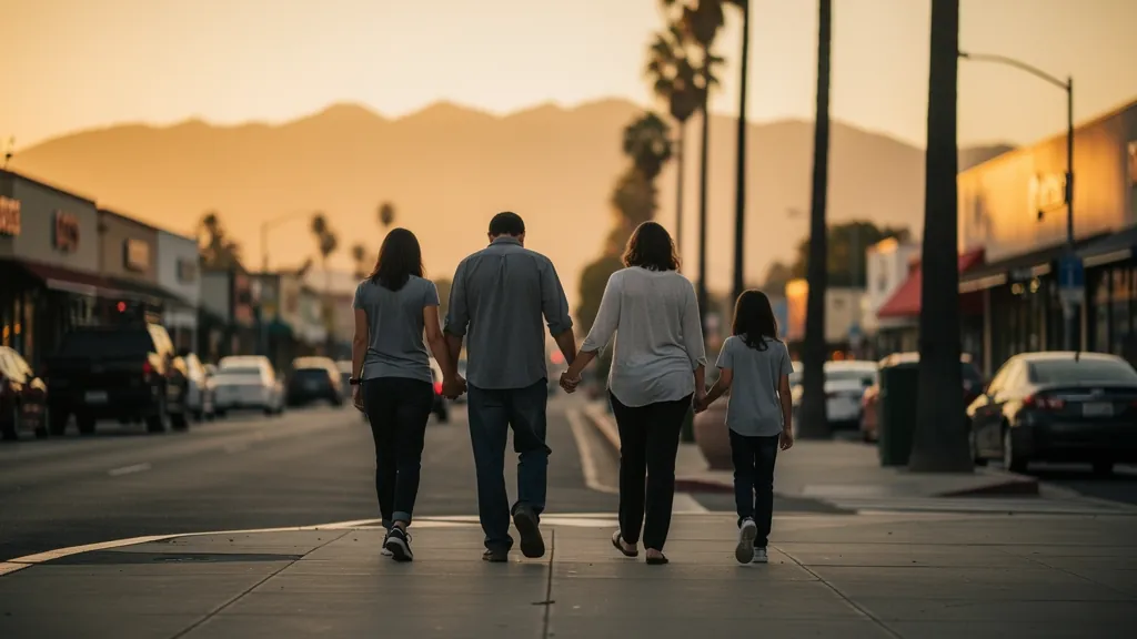 Family grieving together after losing a loved one in Encino