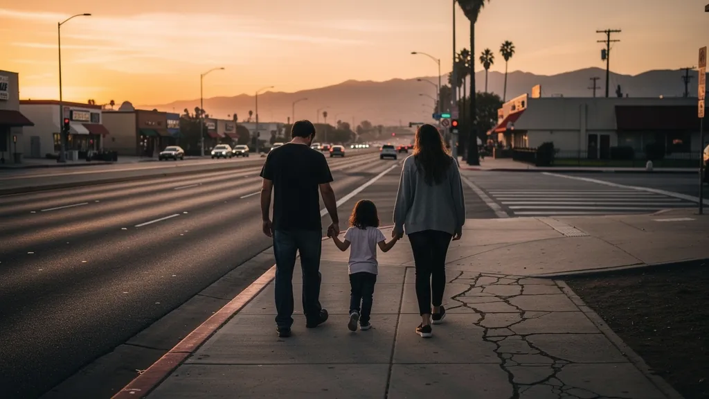 Family grieving together after losing a loved one in Van Nuys